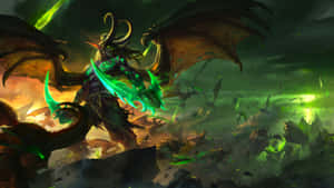 Epic Portrait Of Illidan Stormrage Wallpaper