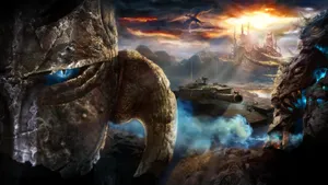 Epic Rpg Battle Scene Wallpaper