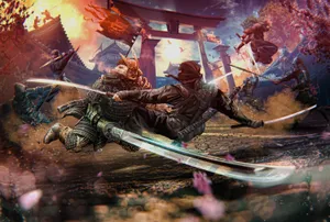 Epic_ Samurai_ Battle_ Artwork Wallpaper