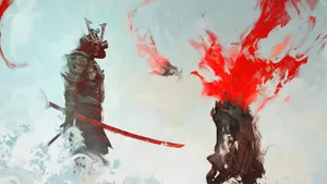 Epic_ Samurai_ Battle_ Artwork Wallpaper