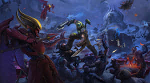 Epic_ Sci Fi_ Battle_ Artwork Wallpaper