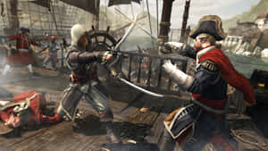 Epic Ship Battle In Assassin's Creed 4: Black Flag Wallpaper