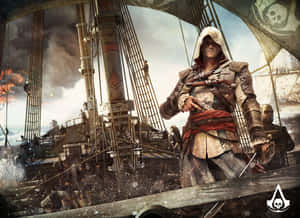 Epic Ship Battle Scene In Assassin's Creed 4 Black Flag Wallpaper