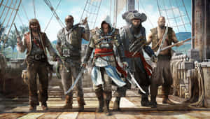 Epic Ship Combat In Assassin's Creed 4 Black Flag Wallpaper