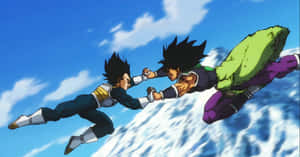 Epic Showdown Between Vegeta And Broly Wallpaper