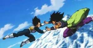 Epic Showdown Between Vegeta And Broly Wallpaper