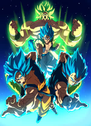 Epic Showdown Between Vegeta And Broly Wallpaper