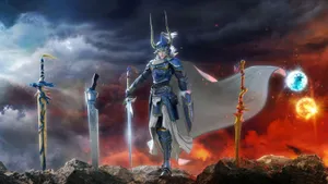 Epic Showdown In Final Fantasy Dissidia Wallpaper