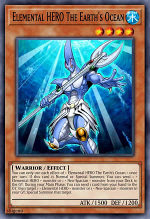 Epic Showdown: Yu-gi-oh! Elemental Hero Monsters In Action Wallpaper