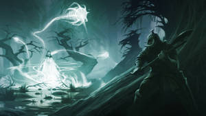 Epic Skyrim Scene Wallpaper