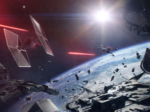 Epic_ Space_ Battle_ Scene Wallpaper