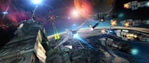 Epic_ Space_ Battle_ Scene Wallpaper