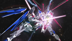 Epic Space Mecha Battle Wallpaper