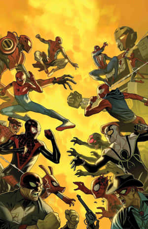 Epic Spider-geddon Showdown Wallpaper