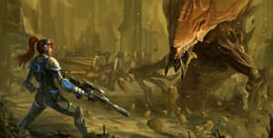 Epic Starcraft Characters In Action Wallpaper