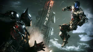 Epic Superhero Battle In A Video Game Wallpaper