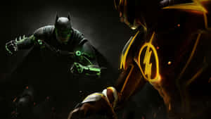 Epic Superhero Battle In A Video Game Wallpaper