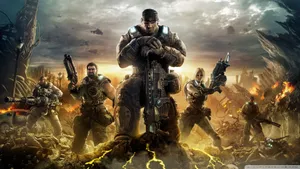 Epic Third Installment Of The Groundbreaking Gears Of War Trilogy Wallpaper