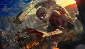 Epic_ Titan_ Battle_ Anime_ Scene Wallpaper