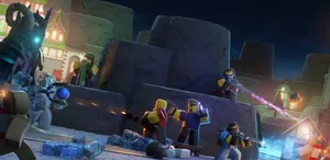 Epic Tower Defense Battle Scene Wallpaper