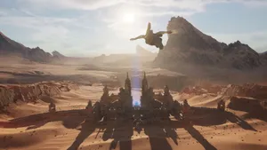 Epic Unreal Engine 5 Desert Scene Wallpaper