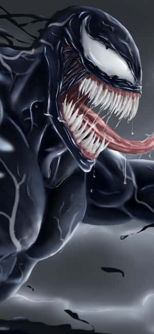 Epic Venom Face-off In Comic Style Wallpaper