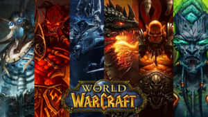 Epic World Of Warcraft Races Battle Scene Wallpaper