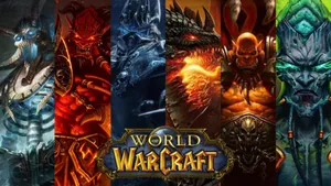 Epic World Of Warcraft Races Battle Scene Wallpaper