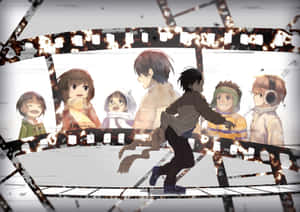 Erased Anime Characters Filmstrip Wallpaper