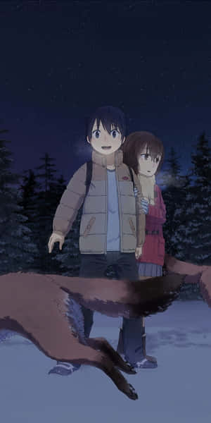 Erased Anime Kayo Satoru Night With Fox Wallpaper