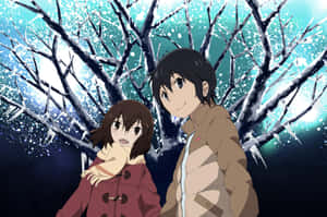 Erased Anime Satoru Kayo Winter Tree Wallpaper