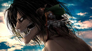 Eren Titan With Levi Wallpaper