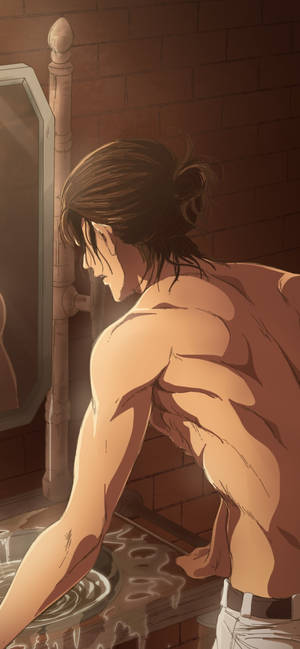 Eren Topless Attack On Titan Iphone Wallpaper