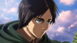 Eren Yeager Pfp With Clouds Wallpaper