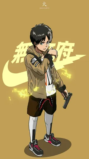 Eren Yeager's Intense Gaze - Captivating Anime Pfp Wallpaper