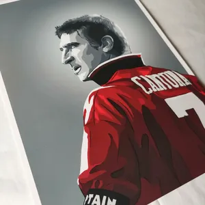 Eric Cantona Gray Color Wallpaper