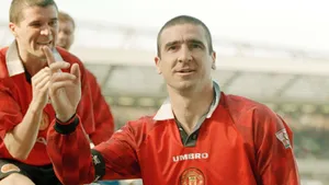 Eric Cantona With Teammate Wallpaper