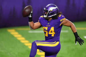 Eric Kendricks Stands Tall On The Field Wallpaper