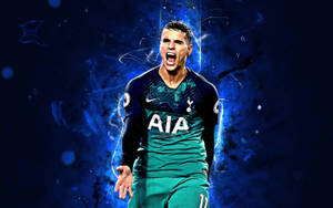 Erik Lamela Two-toned Football Jersey Wallpaper