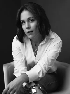 Erin Krakow Blackand White Portrait Wallpaper