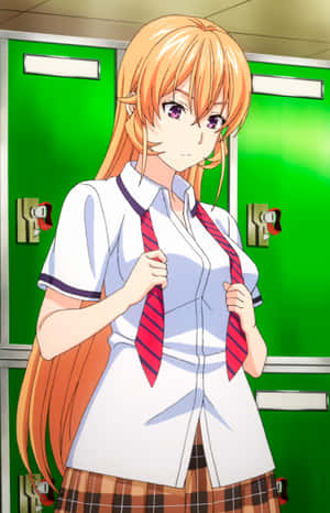 Erina Nakiri Anime Schoolgirl Wallpaper