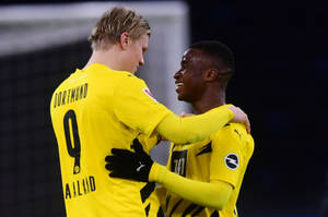 Erling Haaland And Youssoufa Moukoko Wallpaper