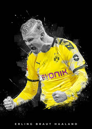 Erling Haaland Digital Fan Art Wallpaper