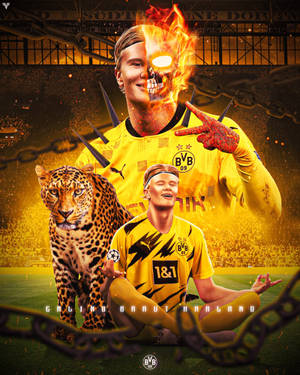 Erling Haaland Fan Artwork Wallpaper