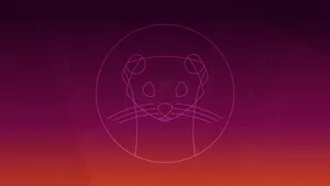 Ermine Geometric Outline Art Wallpaper