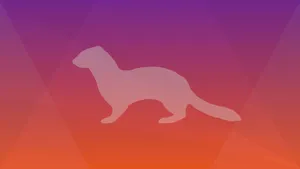 Ermine Silhouette Against Colorful Background Wallpaper