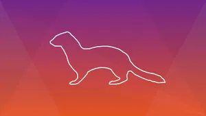 Ermine Silhouette Gradient Background Wallpaper