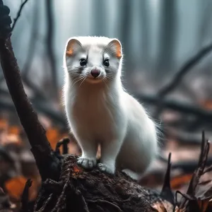 Erminein Winter Coaton Tree Branch Wallpaper