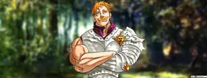 Escanor In White Armor Wallpaper