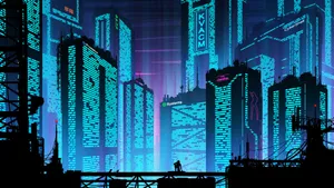 Escape Into A Vision Of A Cyberpunk Dystopia Wallpaper